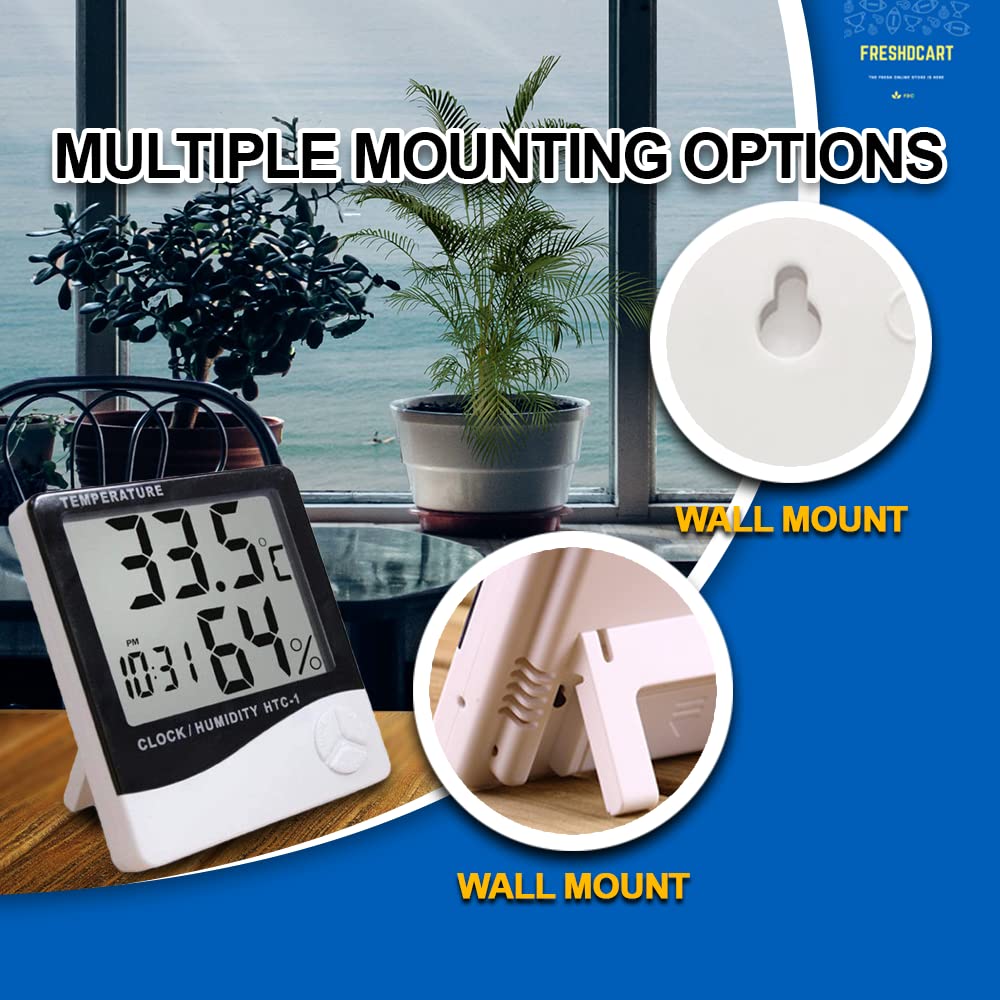 HTC-1 Electronic Temperature Humidity Meter, For Medical Indoor Room LCD Digital