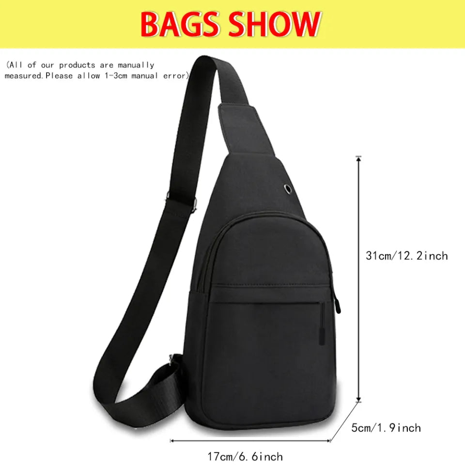 Fashion Man Small Chest Bag Phone Pocket Cross Body Shoulder Fanny Pack Male Handbag