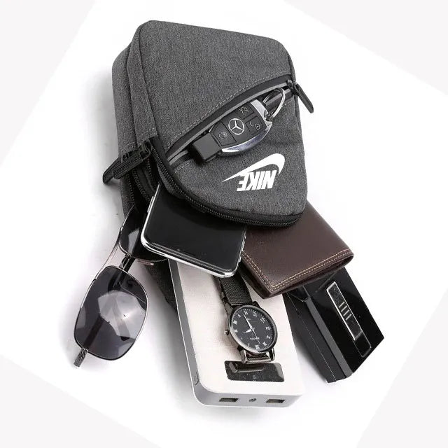 Fashion Man Small Chest Bag Phone Pocket Cross Body Shoulder Fanny Pack Male Handbag