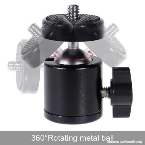 Ball Head Metal Mount 360 Adjustable head for Tripod Monopod Stand Ring Light - Black