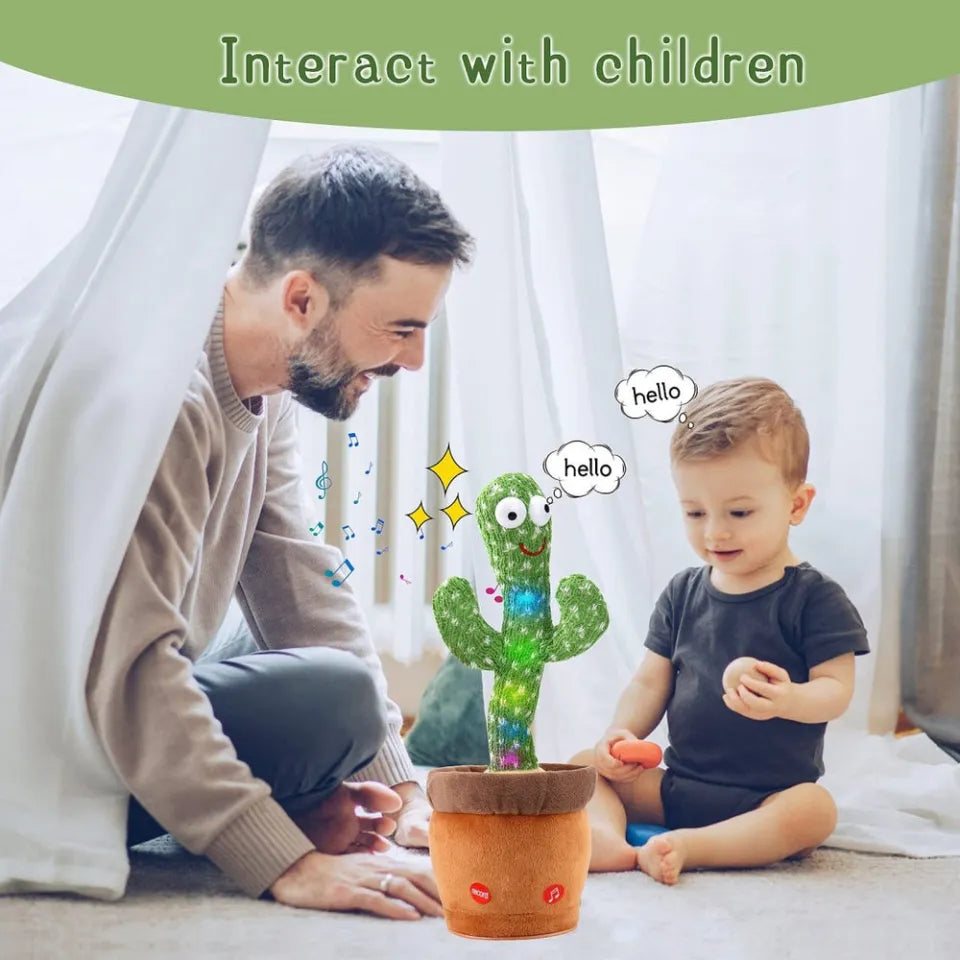 Cute Dancing Cactus Toy for Kids | Talking Dancing Shaking & Talk Back with Lights