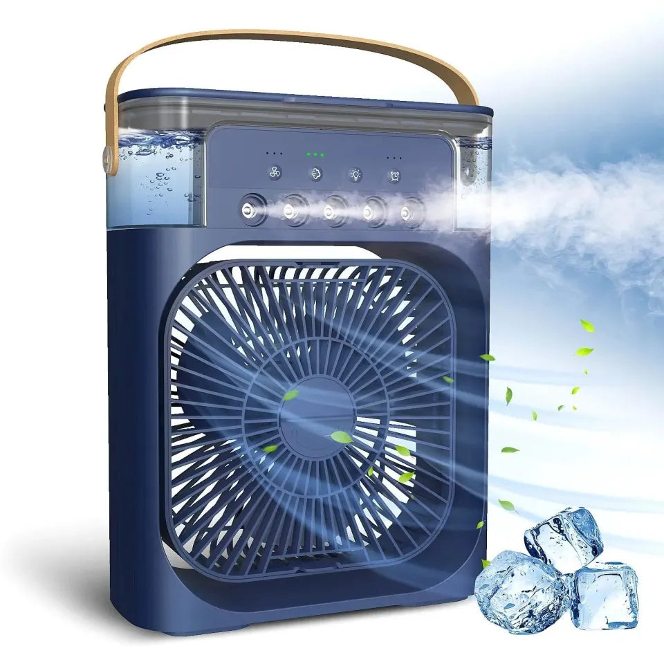 Portable Air Conditioner Fan - Portable Mini Cooler Air Conditioner Water Cooler Small AC for Office, Home Cooling, Summer Fan Hot or Cold USB Compatible Tumbler Bottle 3 Fast Spee