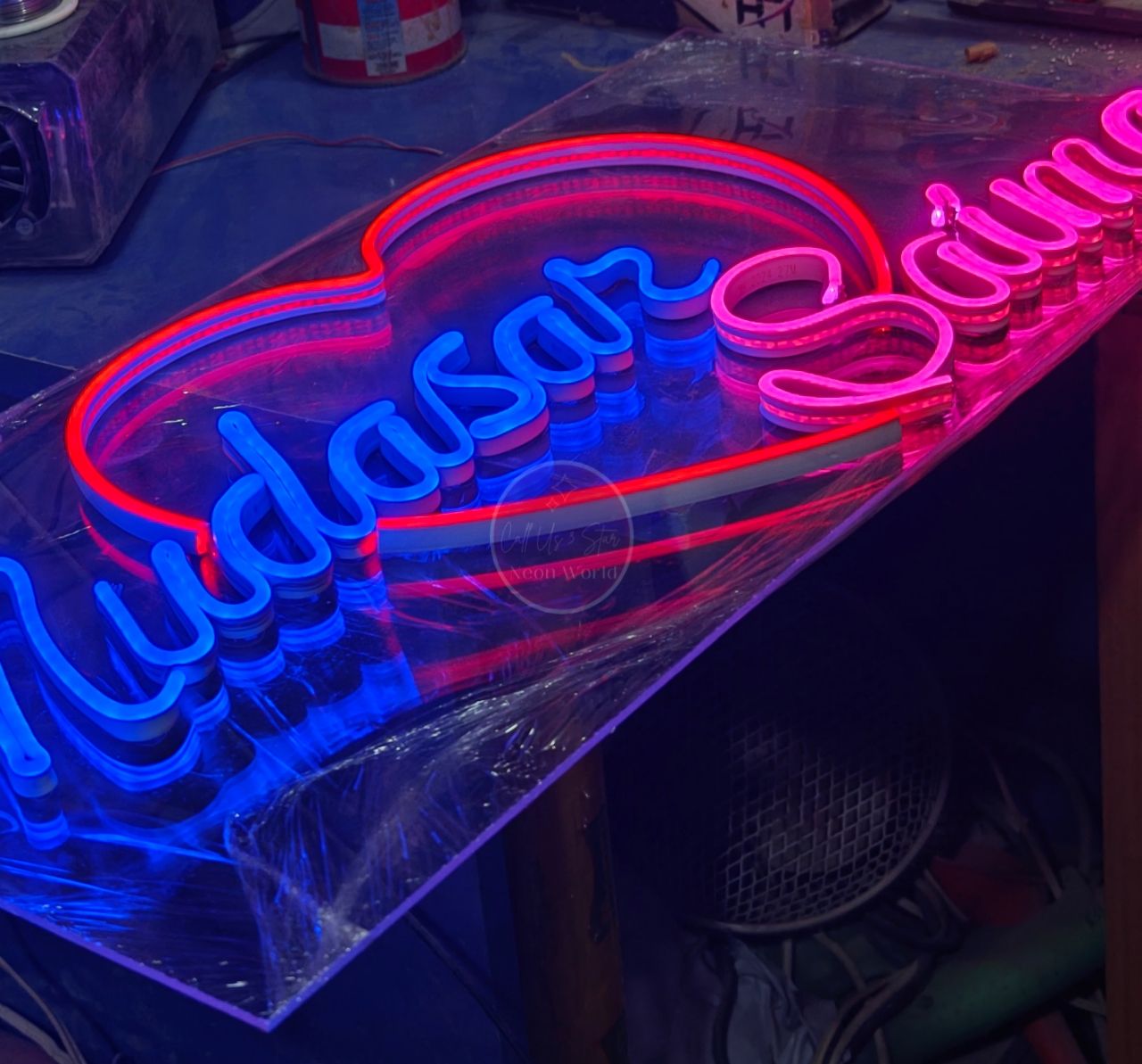 Customized NEON Sign Board - Name Plate